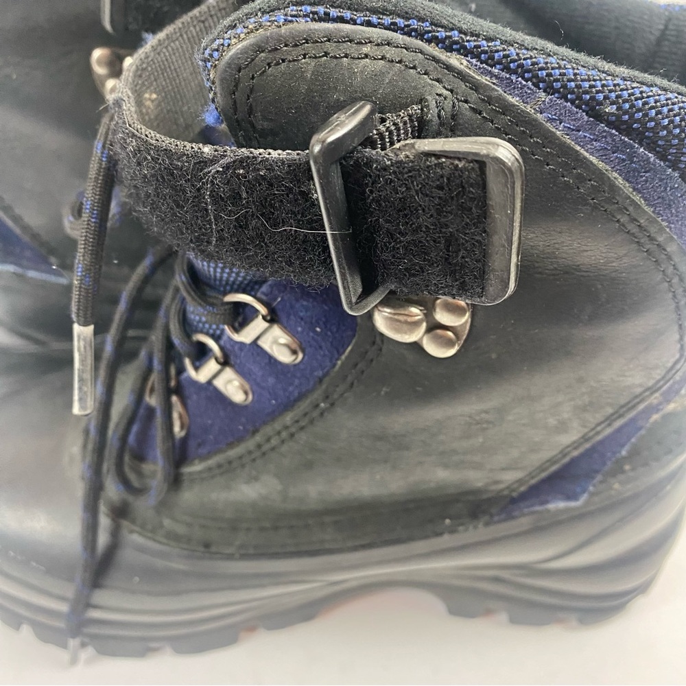 Land’s End Black Blue Waterproof Heavy-duty Lace-up Winter Snow Hiking Boots 6 - Picture 8 of 14